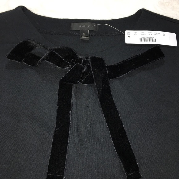 J. Crew Velvet Tie Front Top NWT Size XS - Picture 2 of 8